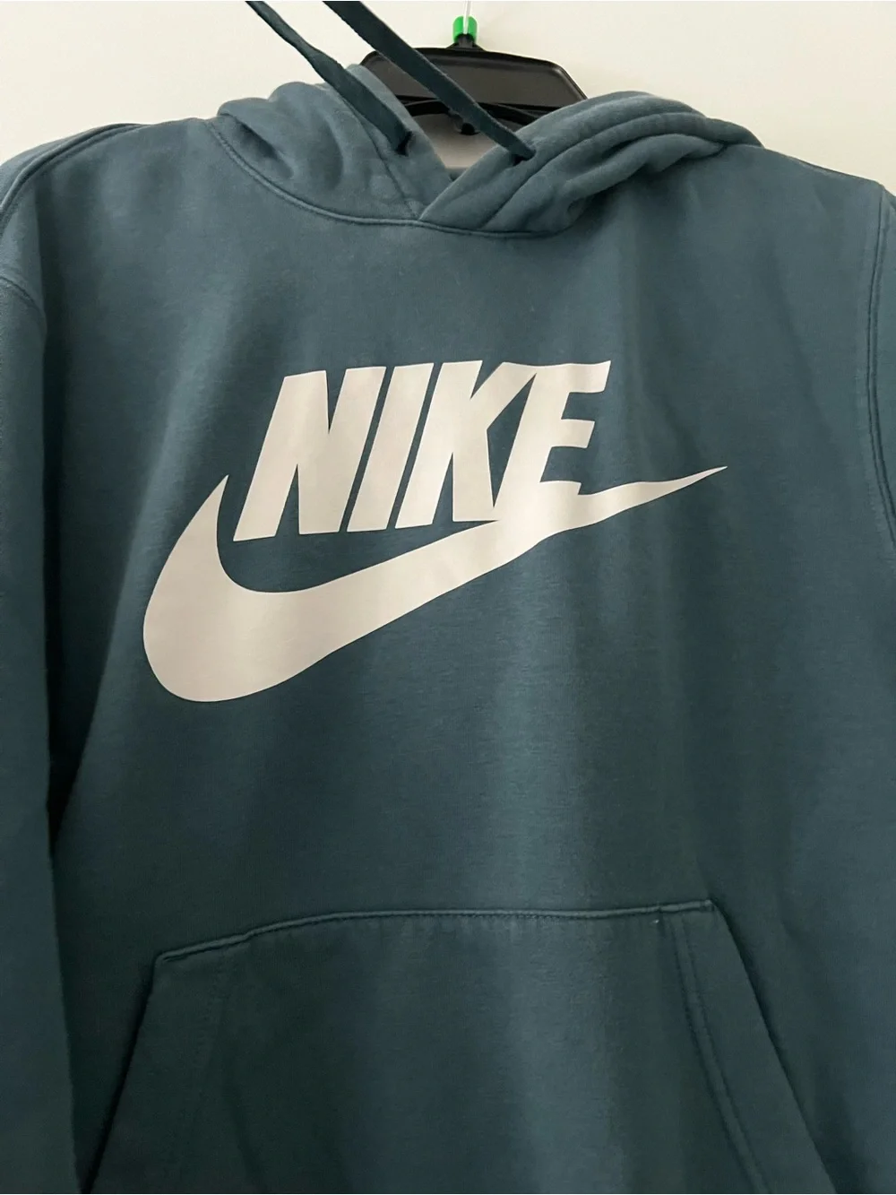 Nike Men's Hoodie in Teal with White Swoosh